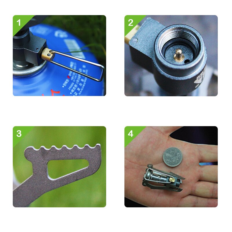 BRS-3000T Ultralichte 25G Titanium Legering Camping Kachel Outdoor Miniatuur Gas Brander Picknick Cookout