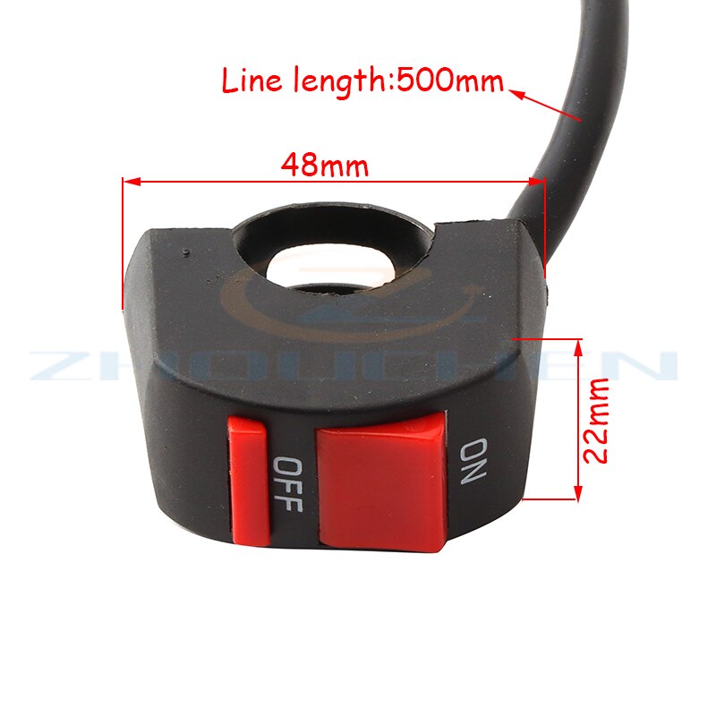 Interruptor de encendido de corte apagado, botones de encendido para motor de luz Mini Moto Quad Pit Bike ATV 22MM, 1 ud.