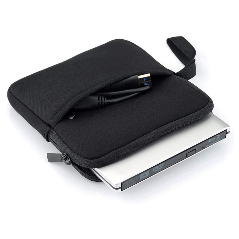 Extern dator cd dvd-enhet förvaring skyddande bärväska hårddisk neoprenfodral bärväska cd-spelare bärbar väska