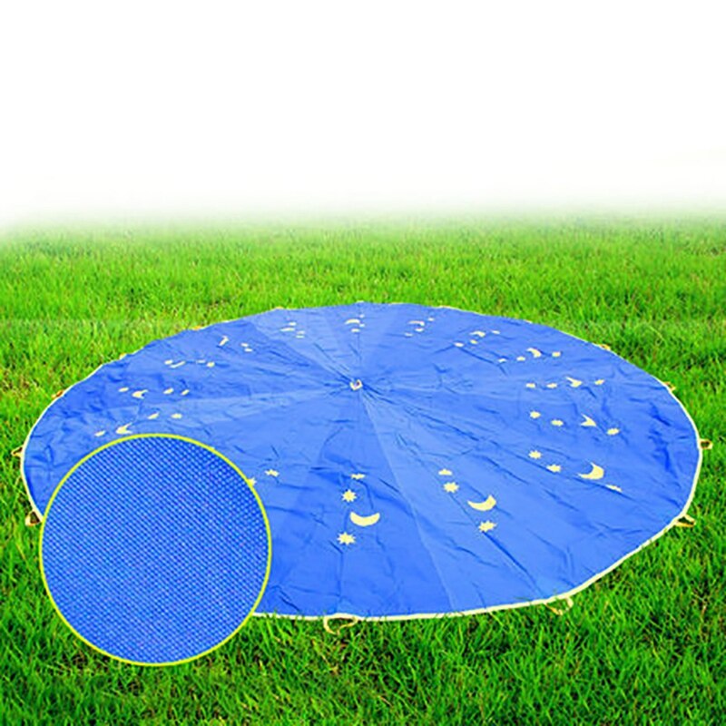 De parachute trampoline met handvat parachute voor kinderen opvouwbaar polyester doek