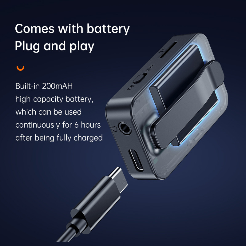 Mini MP3 Player Bluetooth 5.0 Student Sports Walkman Music player 8GB 16GB 32GB Clip TF Card AUX 3.5mm earphone Type-c
