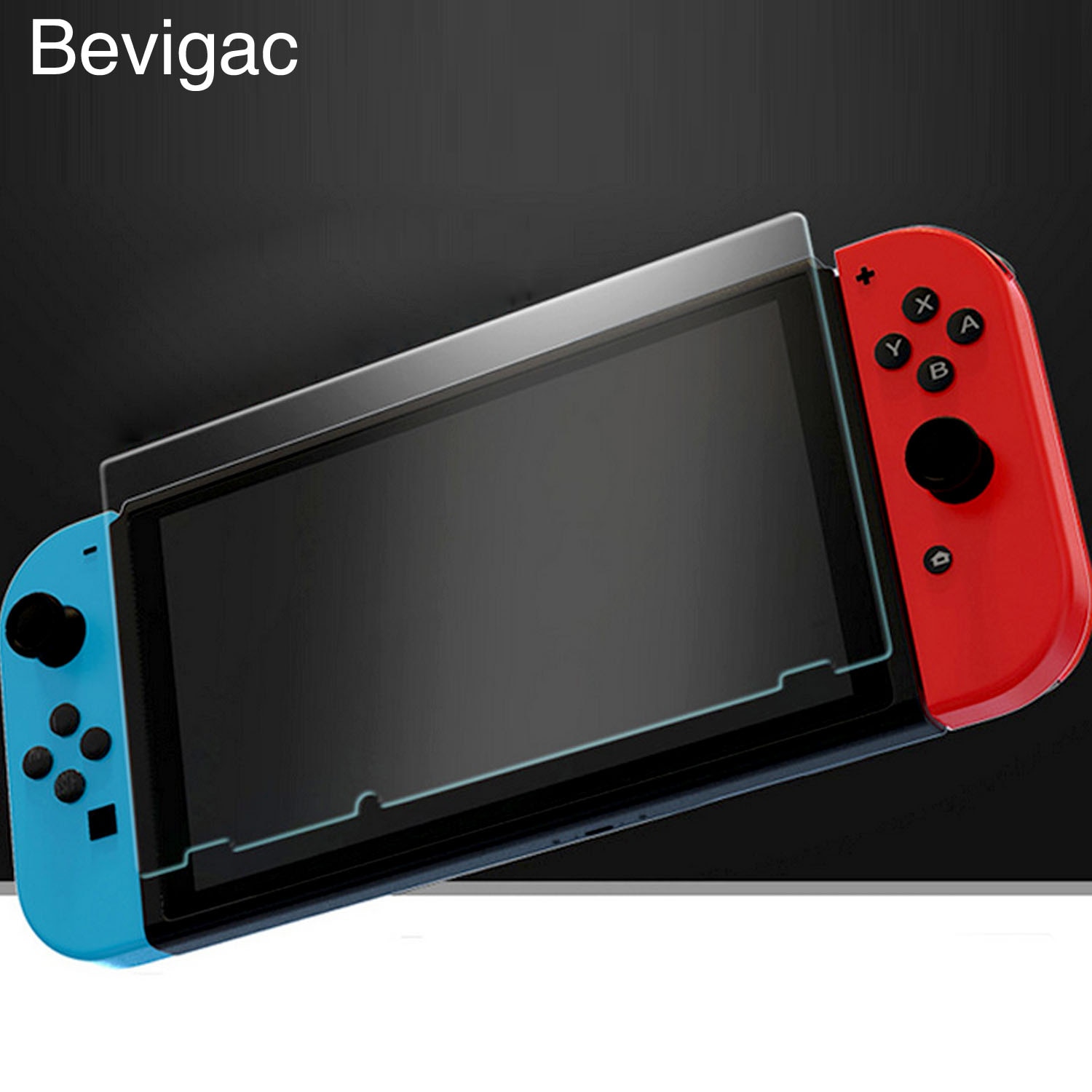 Bevigac 2pcs 0.3mm Thin Anti-Scratch High Definition Tempered Glass Screen Protector Film Cover for Nintendo Nintend Switch