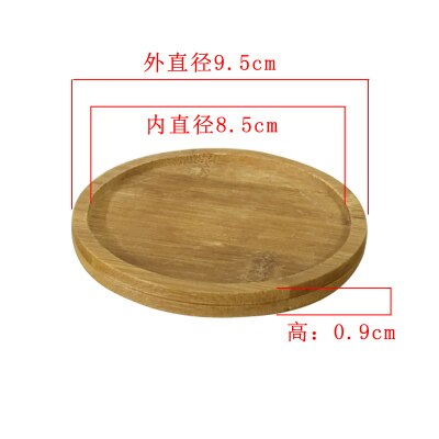 Red pottery flowerpot tray red clay tray pot holder pot base water tray round tray: Round bamboo middle