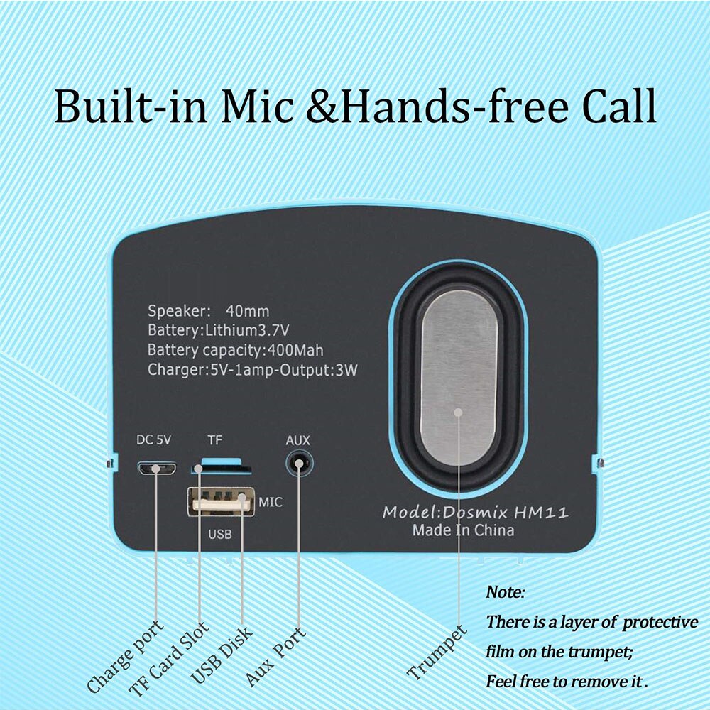 Protable Rechargeable Wireless Stereo Retro Speaker BT Conncetion TF Card USB AUX Input for Travel Kitchen Bedrooms Usage
