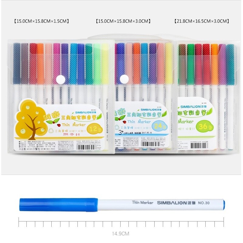 12/24/36 wasser Farbe Dünne Marker Kuli-einstellen Feine Zeichnung Malen Liner Textmarker für freundlicher Art Waschbar tinte Kunst Stifte Schule F081