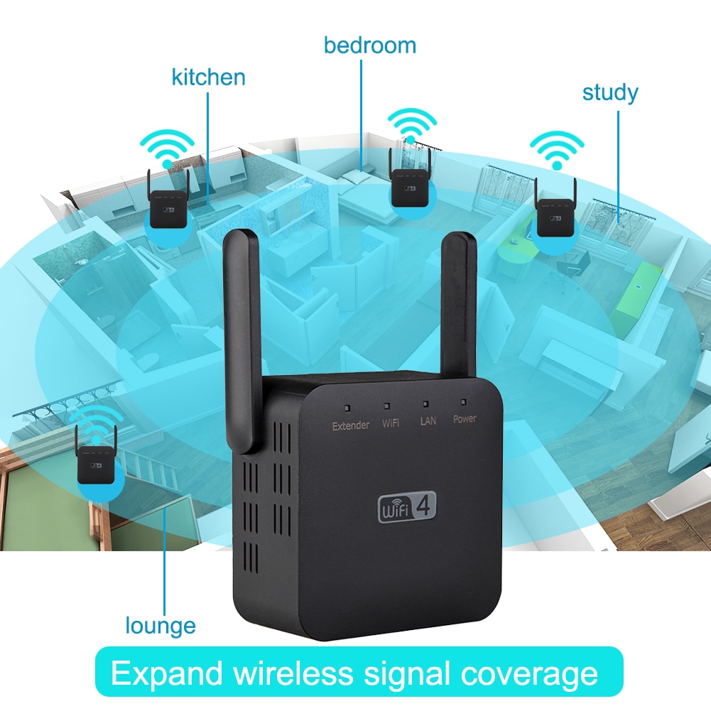 Wireless WiFi Repeater Wifi Extender 300Mbps Wi-Fi Amplifier Long Range Wifi Signal Booster Ultraboost Long Range Wifi Repiter
