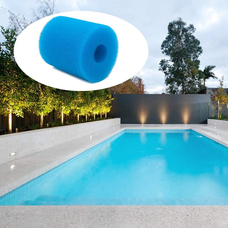 Wiederverwendbare Schwimmen Schwimmbad Filter Schwamm Spalte Schwamm Schaum Filter Schwimmbad Reinigung Werkzeug Spielereien Schwamm Spalte 8 Pack