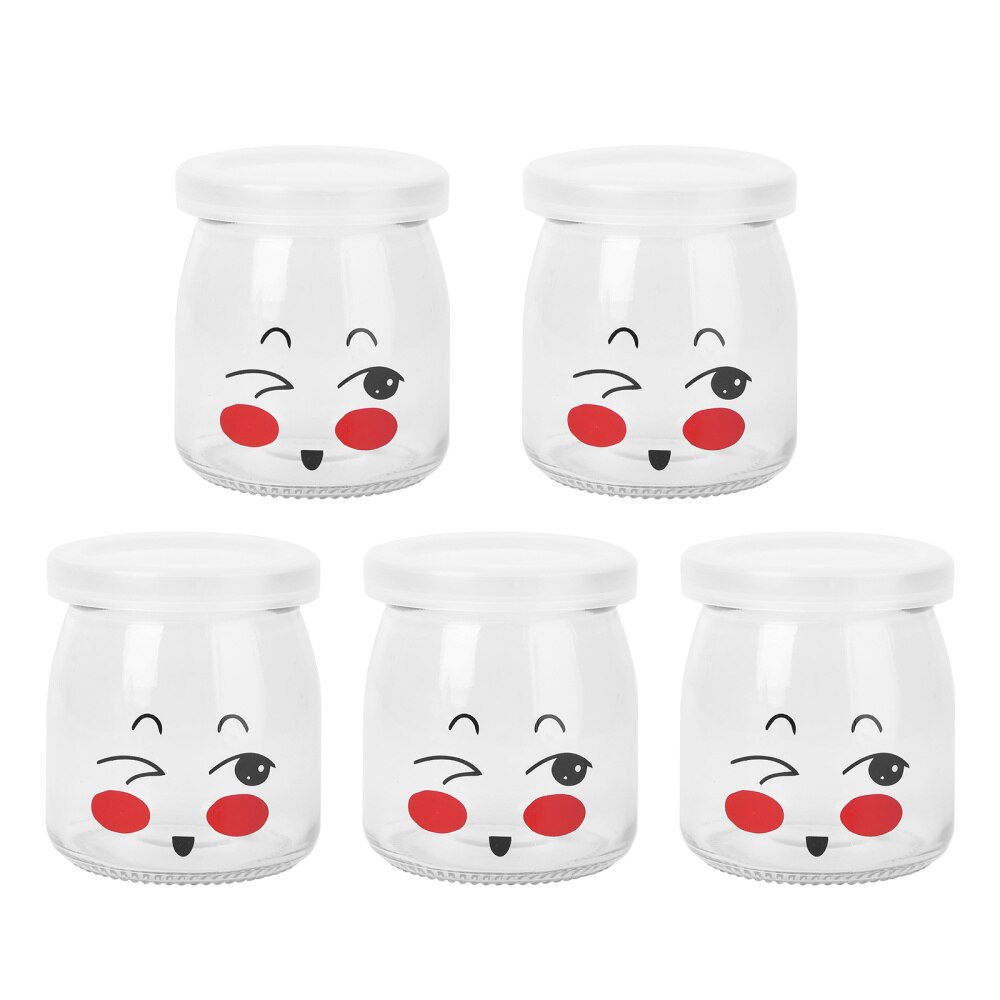 10 stuks 150ml mooie puddingflessen, hittebestendige yoghurtbekers, bekers, gelei-potjes voor thuis (willekeurig patroon): Zoals weergegeven 2