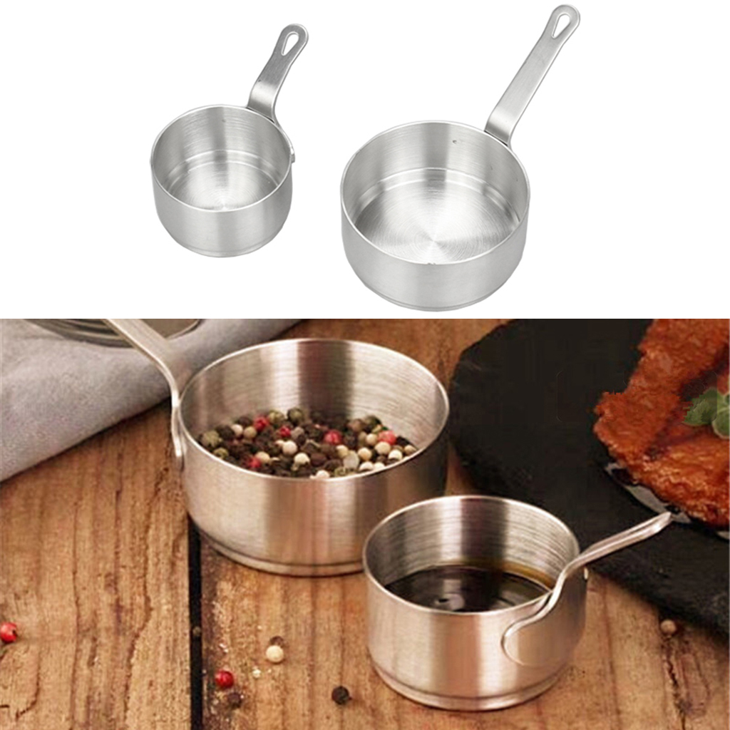 Mini Melk Pan Non-stick Rvs Steelpan Kaas Pot Chocolade Gesmolten Verwarming Pot Keuken Kookgerei Zilver 50 Ml 100 Ml