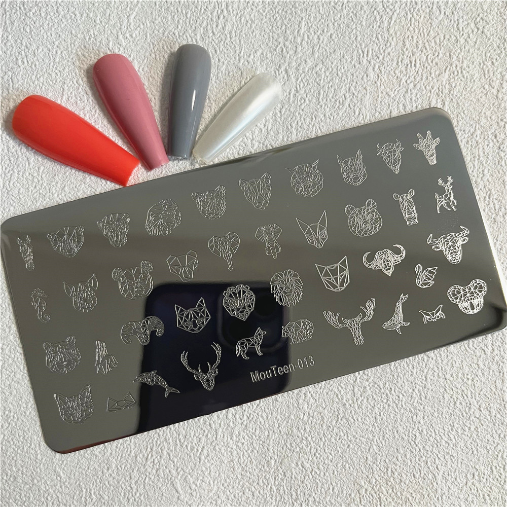 Gothic Alphabet Stamping Plate Gothic Letter Nail Plate Art Letters Nail Stamp Plate Mouteen-014
