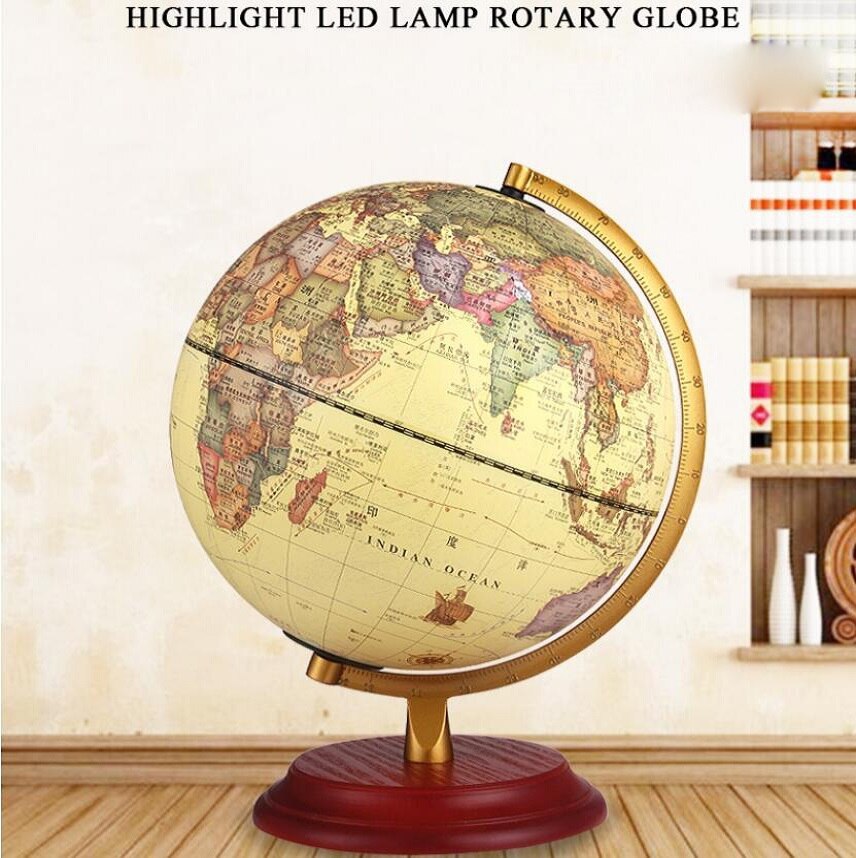 Chinesische-Englisch Lehre globen 32cm HD Schüler Europäischen Stil retro globus ornamente büro studie wohnzimmer dekoration globus