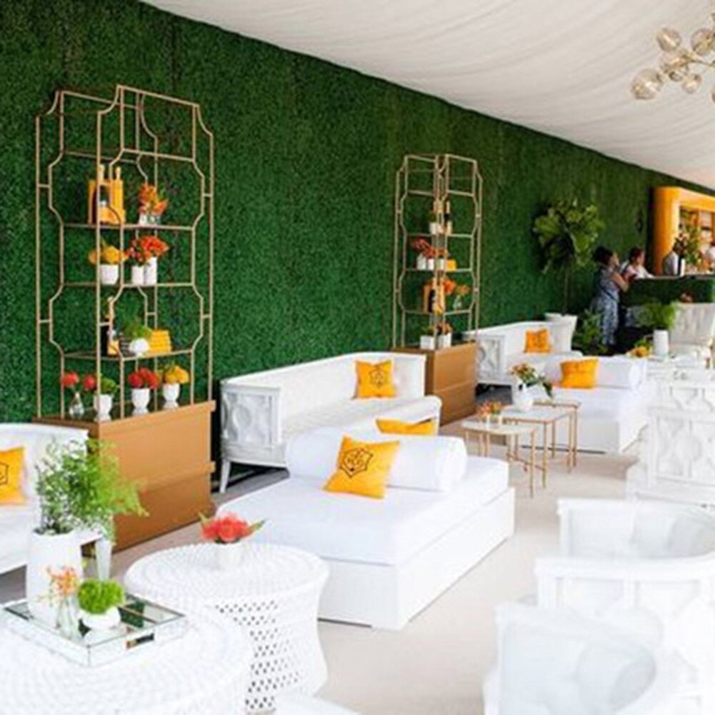 Eco-friendly Artificial Simulation Plants Leaf Grass Fence Evergreen Screen Hedge Panels Emulated Plant Wall Decor