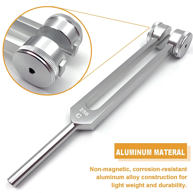 256Hz 256C Aluminum Alloy Tuning Fork With Hammers For Nervous System Testing Sound Healing Therapy Health Care