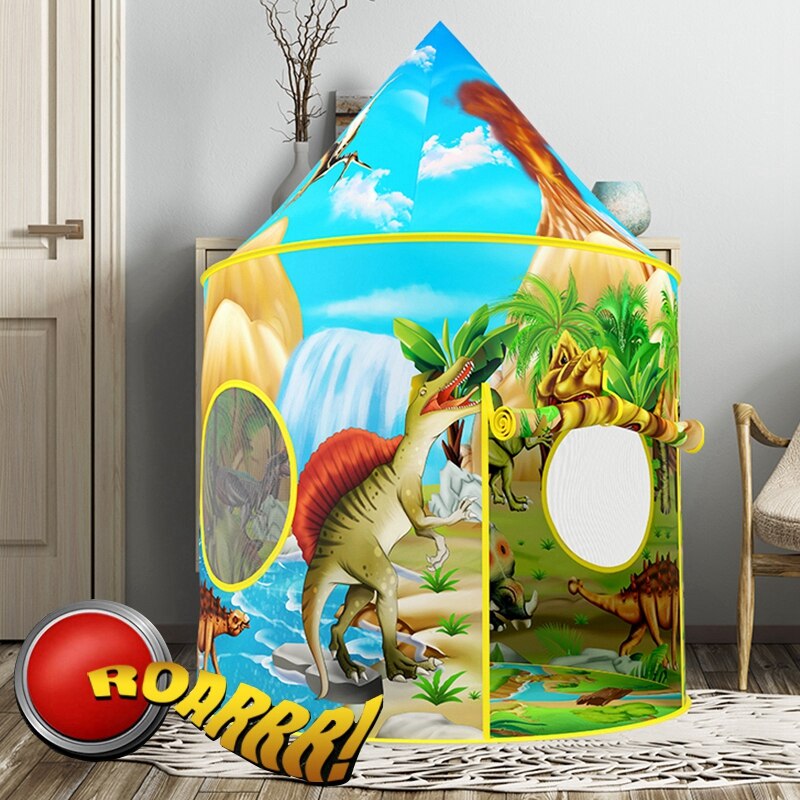 Klapp Baby freundlicher Spiel Spielen Haus Für freundlicher Dinosaurier Zelt Mit Stimme-Geschmack drinnen draussen Jungen Spielzeug Zelte Spielhaus