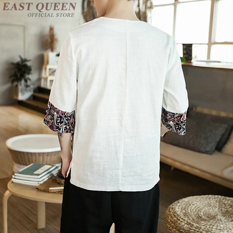 Traditional chinese clothing for men clothing china chinese shirt casual loose tops shirts summer AA3829 Y A
