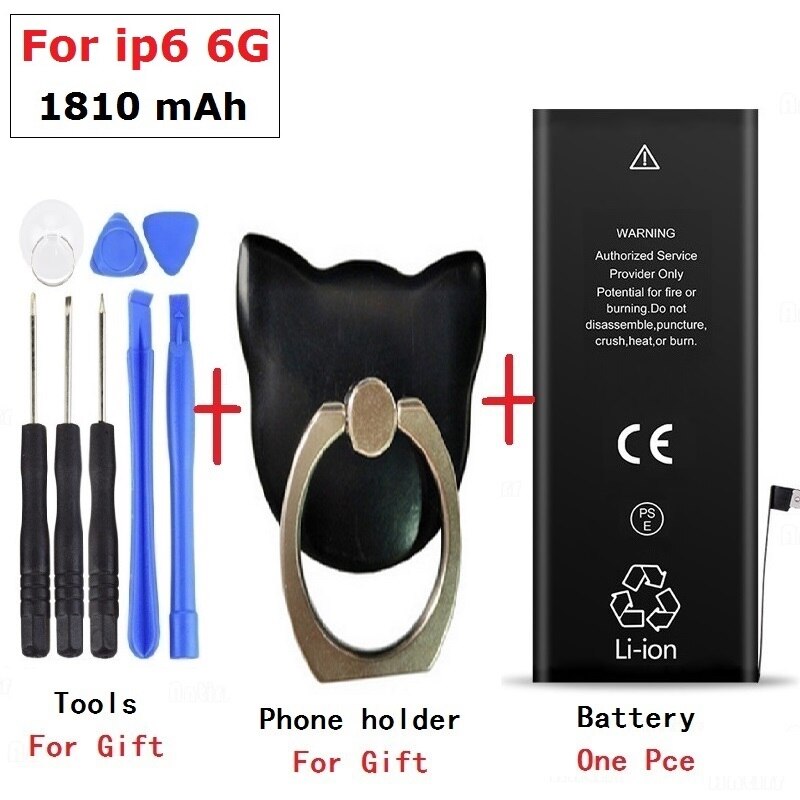 Original Kapazität Telefon Batterie Für iPhone 3gs 4 4s 5 5g 5c 5s 6 6g 6Plus 6s 6s Plus 7 7g 7 Plus 8 8 Plus Ersatz Batterien: for ip 6g