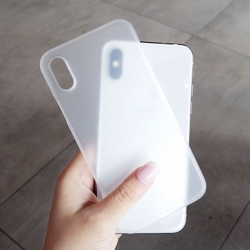 Funda ultrafina para iPhone 7 8 Plus, carcasa mate para iPhone 6 6s X Xr Xs Max, funda trasera transparente y suave