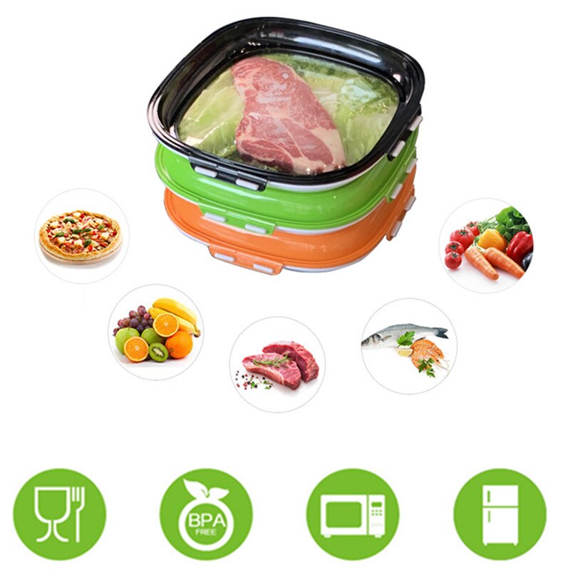 Double-sided Buckle Food Preservation Storage Tray Stackable Kitchen Preservation Container Refrigerator Preservation Tray