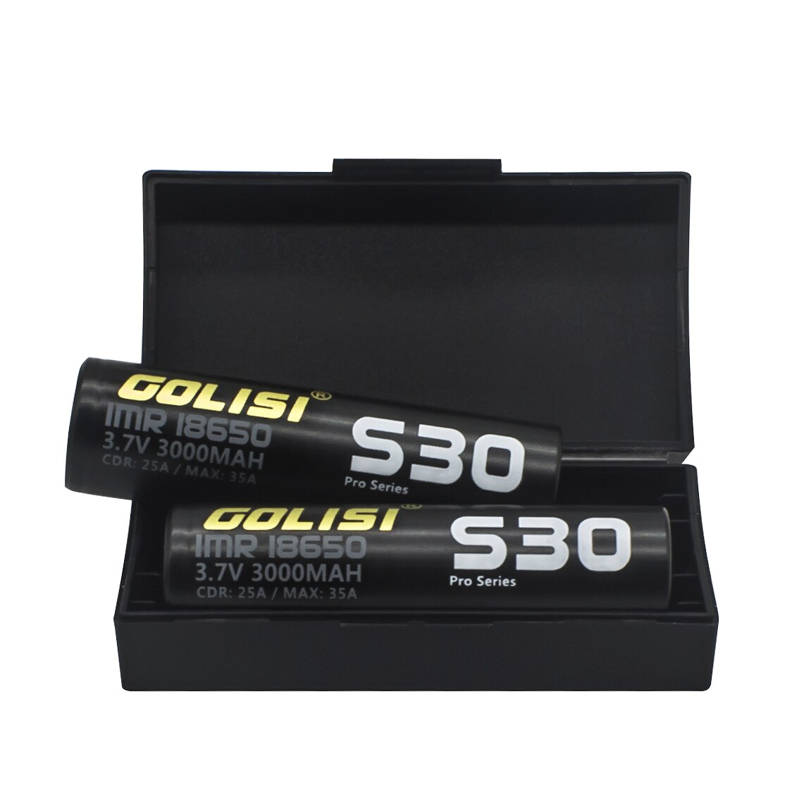 2 unids Golisi S35 IMR 21700 3750mAh S30 18650 3000mAh 40A Tapa plana protegida de alta capacidad recargable batería de iones de litio de alta potencia de alta capacidad garantía de seguridad de alta capacidad