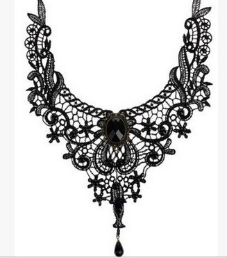 Overdrijven elegante temperament verdienen choker ketting Kant mode ketting womens chokers rhinestone choker gargantilha choker: 6