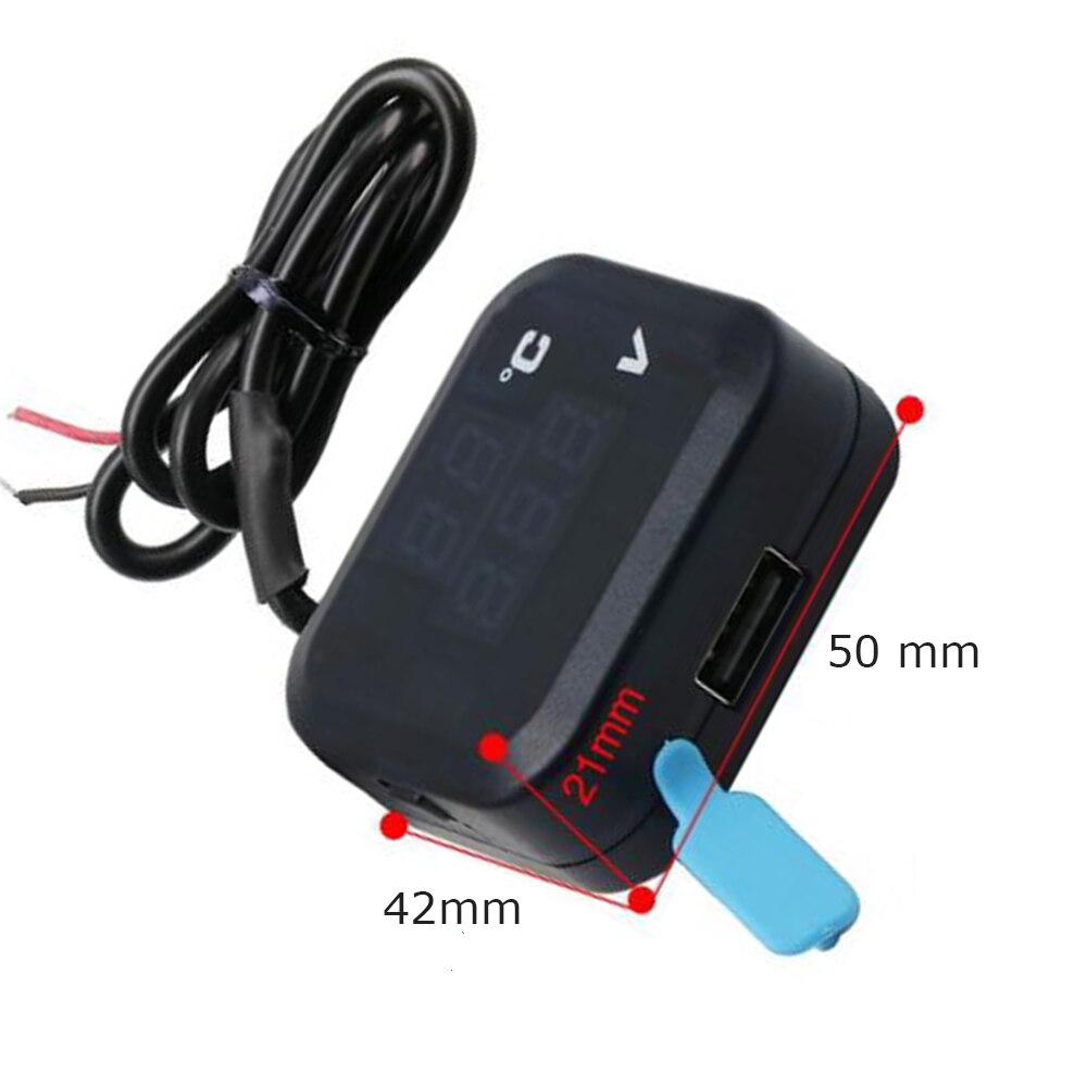 3 in 1 Digital Motorrad Temperatur Messgerät Koso Moto Voltmeter DC 8,0 ~ 30,0 V mit USB Ladung Hafen