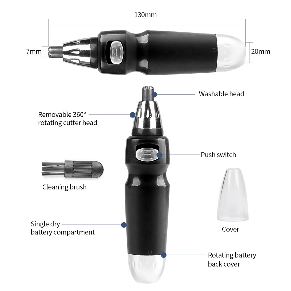Tondeuse pour nez nez et oreille tondeuse pour hommes rasage électrique nez et oreille nez tondeuse nez rasoir nez court poils oreilles tondeuse poils de nez rasoir nez nose hair trimmer coupe poil de nez tondeuse