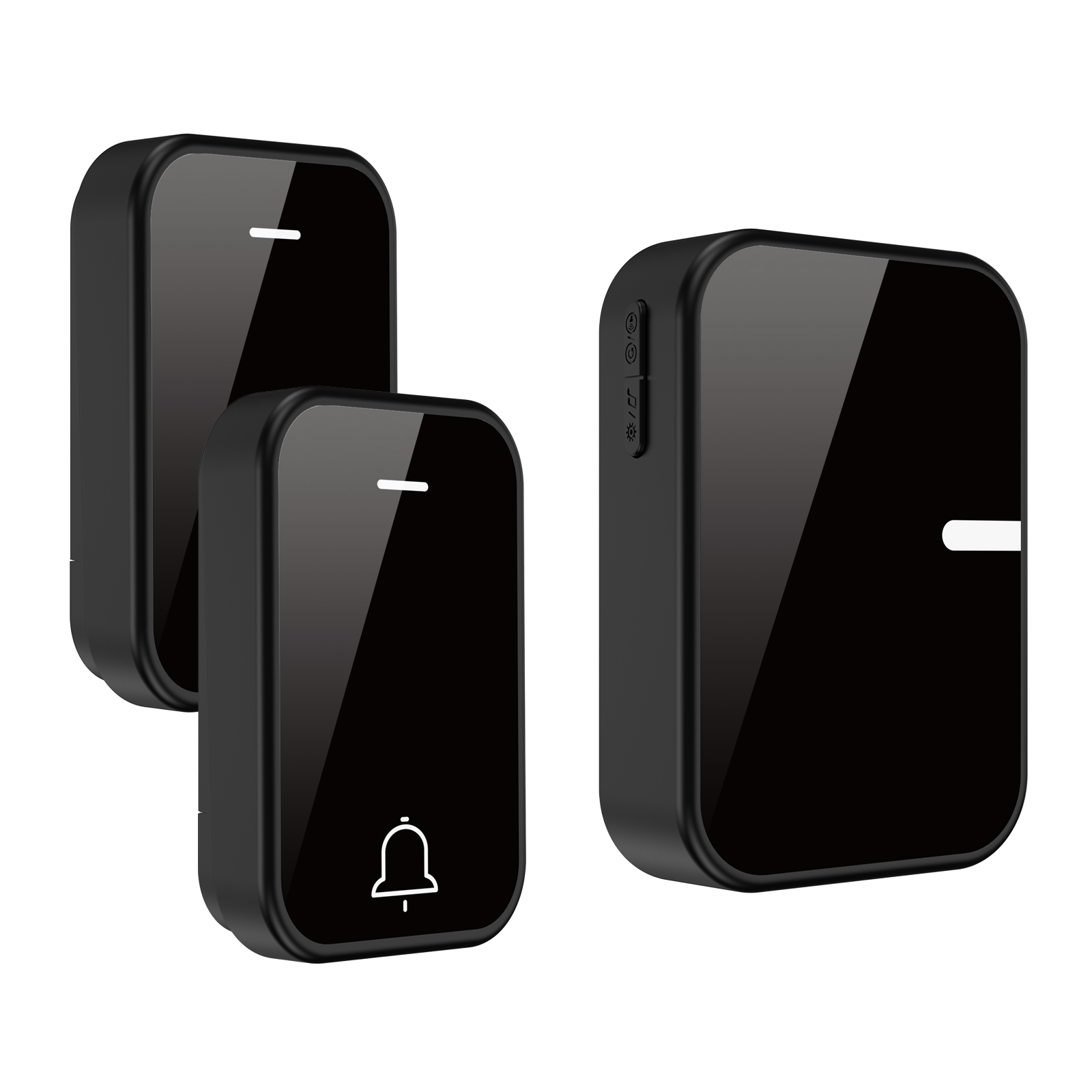 Acrylic Decoration Does Not Require Batteries Kinetic Energy Door Bell Household Waterproof Wireless Electronic Doorbell: Silver / us