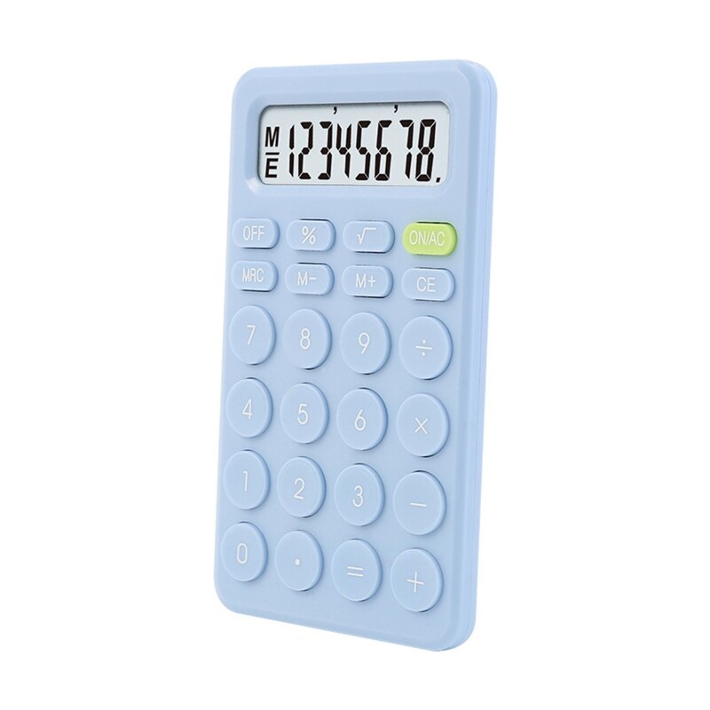 8 Digits Electronic Calculators Solar Battery Dual Power Calculator with Large LCD Display for Office Home School Use M04 22