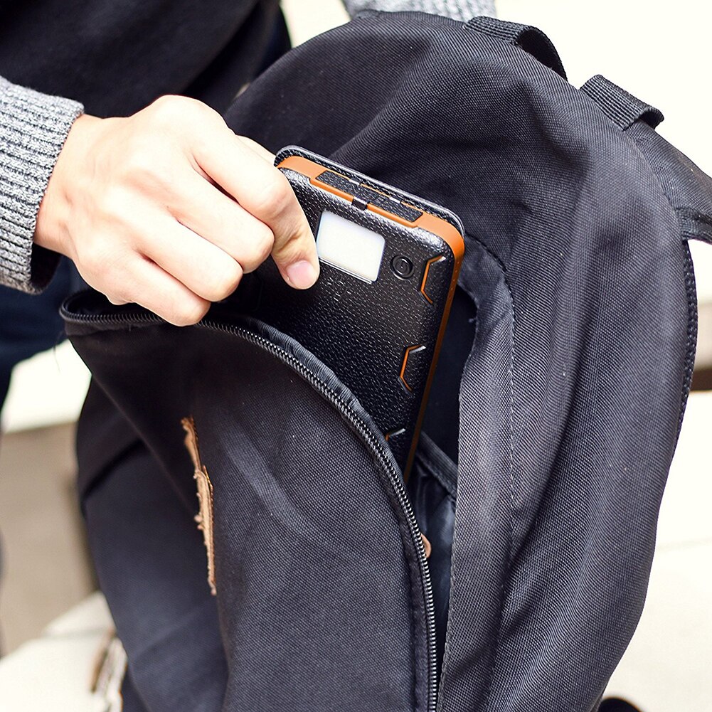 Folding Dual USB Charger Solar Power Bank LED Illumination 8000mAh Rechargeable External Battery solar charger солнечная батарея