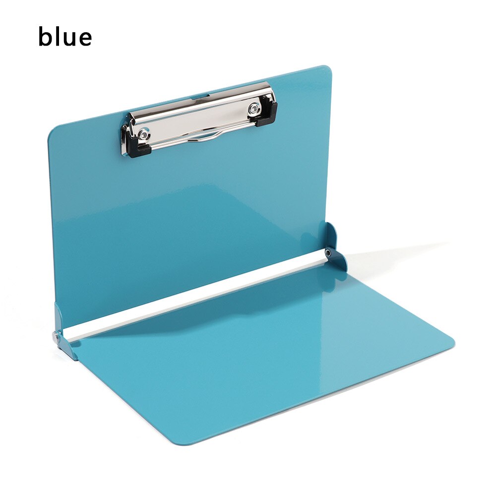 Solid Color Aluminum Student A4 File Folder Business Office Stationery Loose-leaf Folder Document Storages Office Supplies: blue