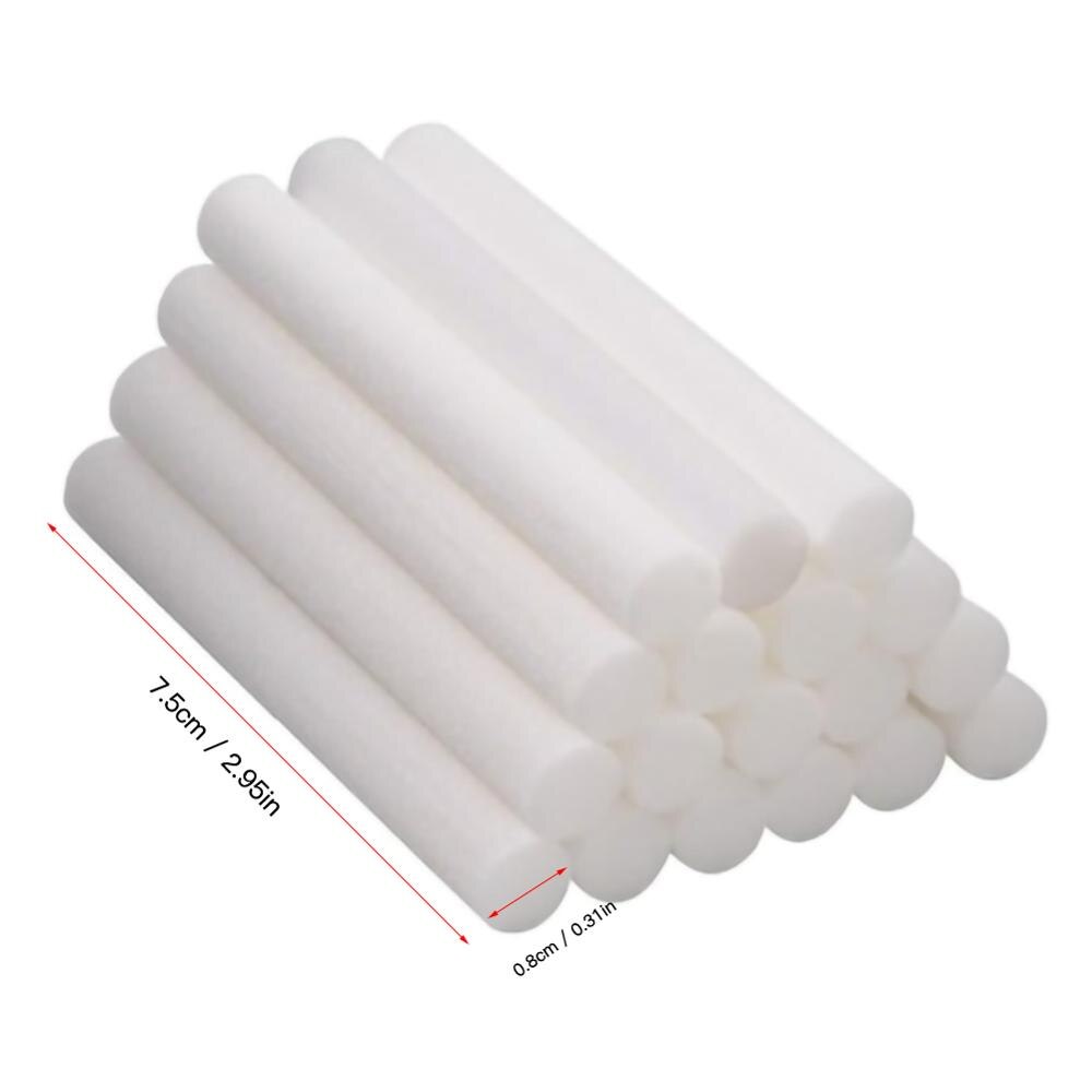 50pcs 0.8*7.5cm Humidifier Filter Fiber Sponge Cotton Stick Atomizer Humidified Sponge Stick Atomizer Cotton Stick