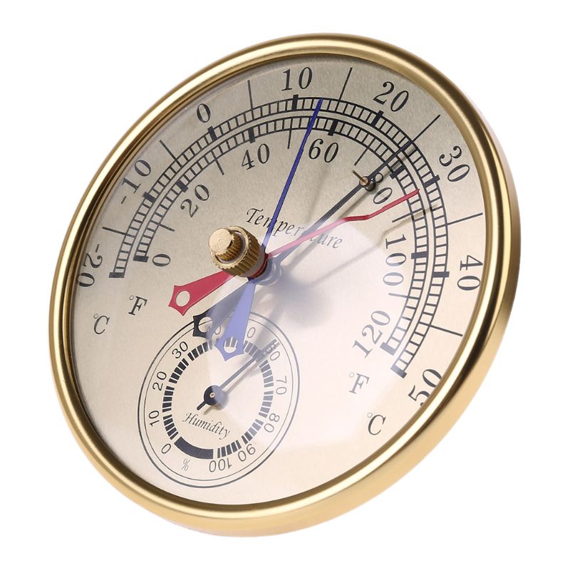 5 "Min Max Thermometer Hygrometer Keine Batterie Zauberstab Montiert Zauberstab Hängen drinnen draussen Analog Temperatur Feuchtigkeit Meter