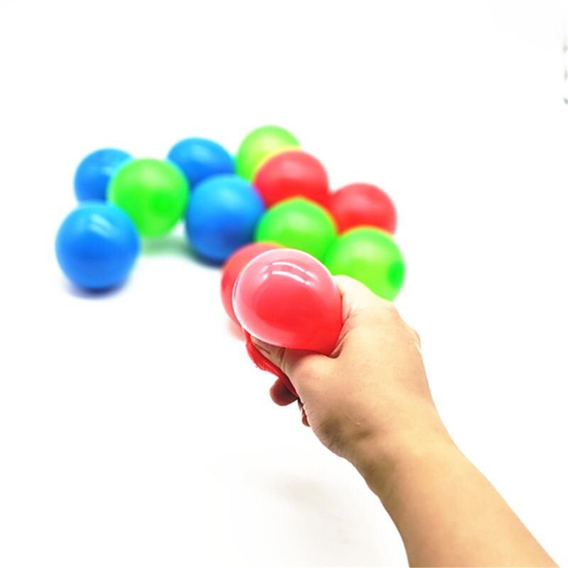 Stick væg bold dekompression bold klæbrig squash bold suge dekompression legetøj klæbrig mål bold fange kaste bold børnelegetøj