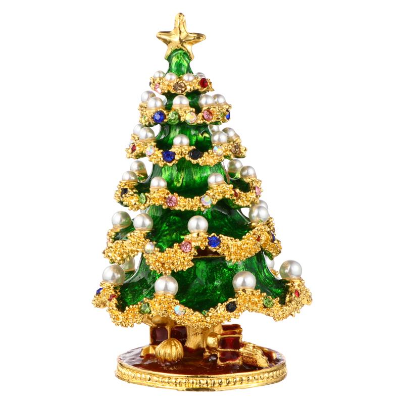 Christmas Tree Jewelry Box Treasure Case Storage Organizer Christmas