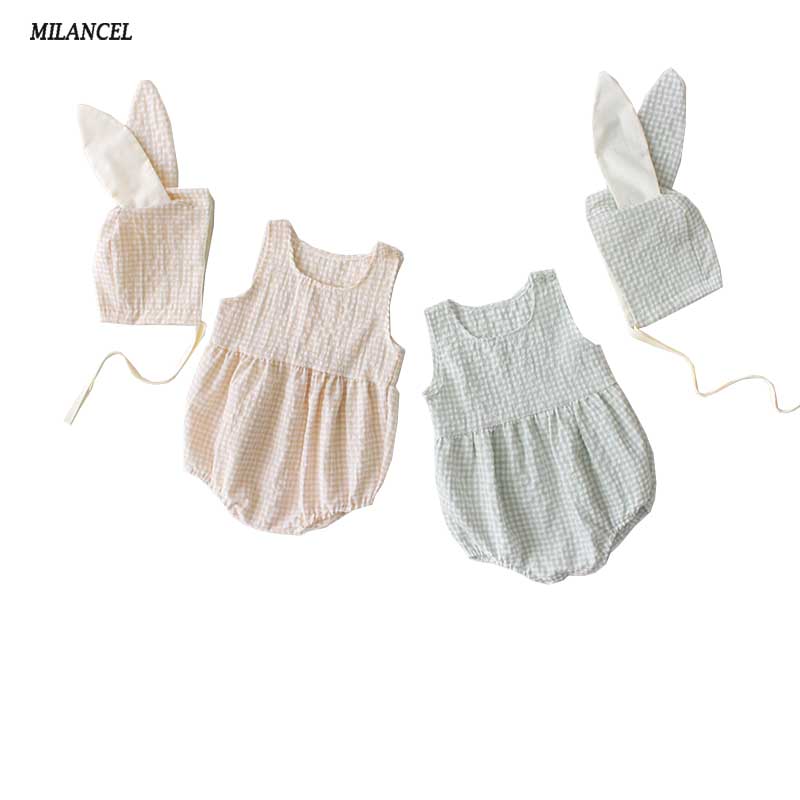 Milancel Zomer Baby Bodysuits Leuke Bunny Stijl Baby Meisjes Bodysuits Mouwloze Peuter Jongens Kleding