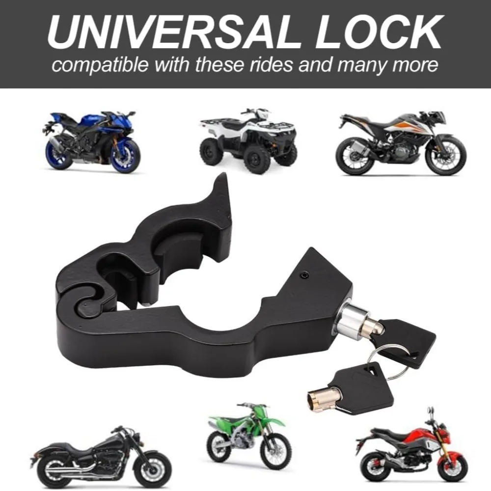 Verrou de guidon de vélo réglable antivol, verrouillage de poignée/accélérateur/frein/guidon pour sécuriser un vélo, un scooter, un cyclomoteur ou un VTT