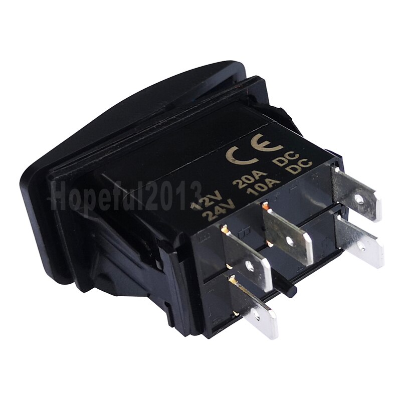 Rotary Beacon Car Boat SPST Rocker Toggle Switch Red Led 5 Pins On Off 12V 20A 24V 10A for Carling ARB Narva 4x4 Style