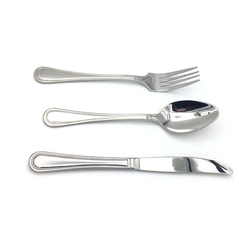 3 st högkvalitativ middagskniv gaffel sked set rostfritt stål silver bestick set servis lämplig för restaurang eller hemmabruk