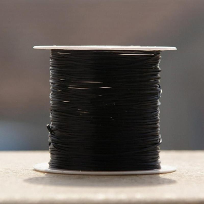 Zwart 2 rollen één verkoop 1mm spandex elastische lijn kleur sieraden kralenlijn diy armband elastische lijn transparant  w5 f 7: Zwart