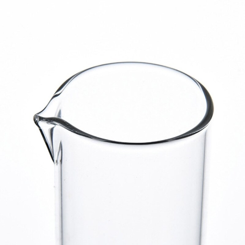 F2TE Dikke Glas Afgestudeerd Maatcilinder 100 Ml Enkele Metrische Schaal Chemie Lab Uitloop Meten