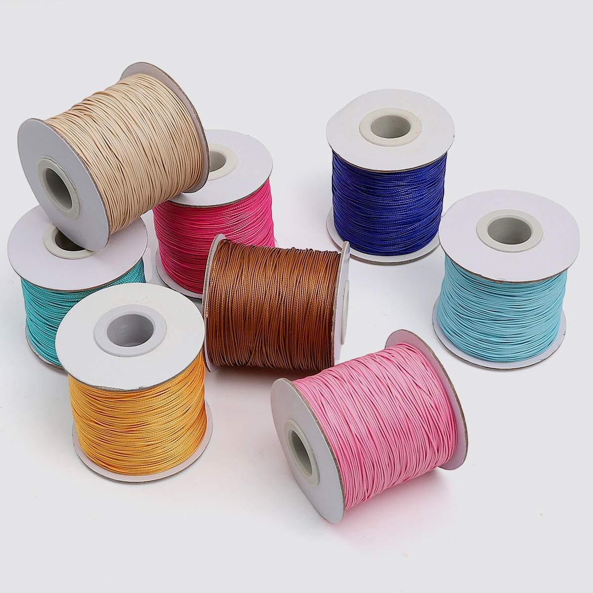 Cordão de algodão encerado coreano 0.5mm, fio encerado, colar, corda, contas para pulseira diy, descobertas de fabricação de jóias, 10 m/lote