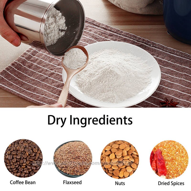 Moulin à café électrique pour grains, épices et autres, lames en acier inoxydable, chambre amovible, jusqu&#39;à 32 tasses