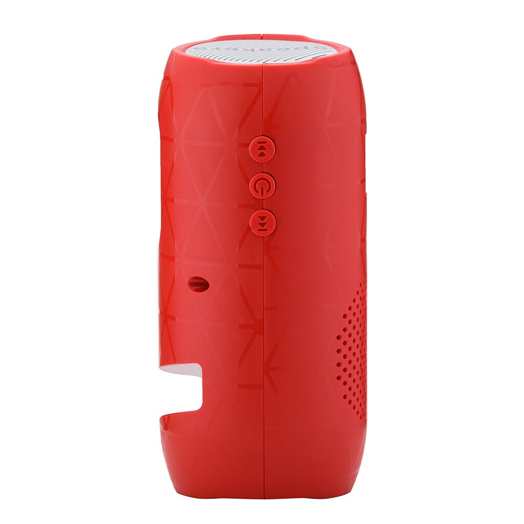 Bärbar rem utomhus trådlös bluetooth stereo högtalare soundbox stöd tf fm bluetooth högtalare för smartphone tablet pc: Röd