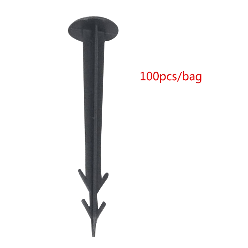 Plastic Black Cloth Nails Set of 100 Earth Nail Fixed Film Garden Peg Tool Supplies for Outdoor Gardening Nails: 11cm