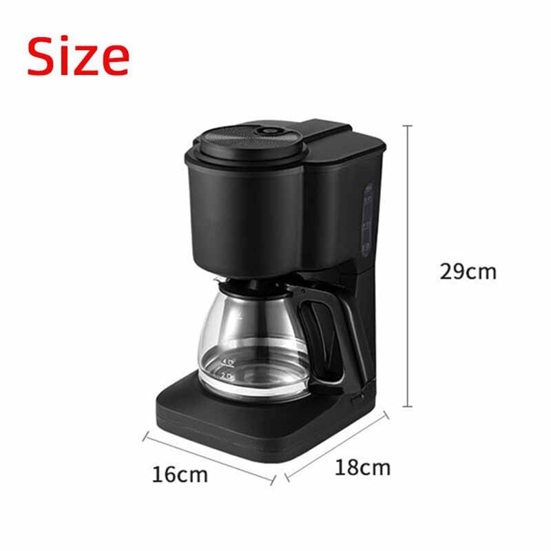 Drip Koffie Machine Plus Warm Water Systeem Koffiezetapparaat Draagbare Koffiezetapparaat Voor Kantoor Bar Keuken Cafe Eu Plug