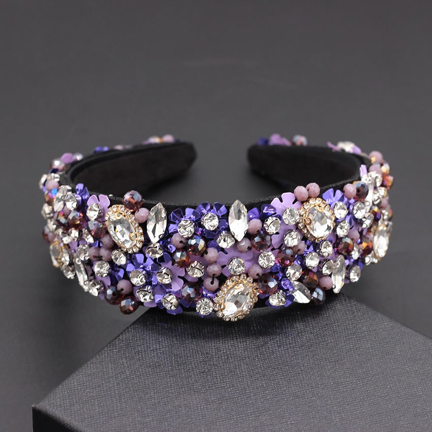 Exaggerated personality headband Baroque luxury heavy work exaggerated wild temperament headband 955