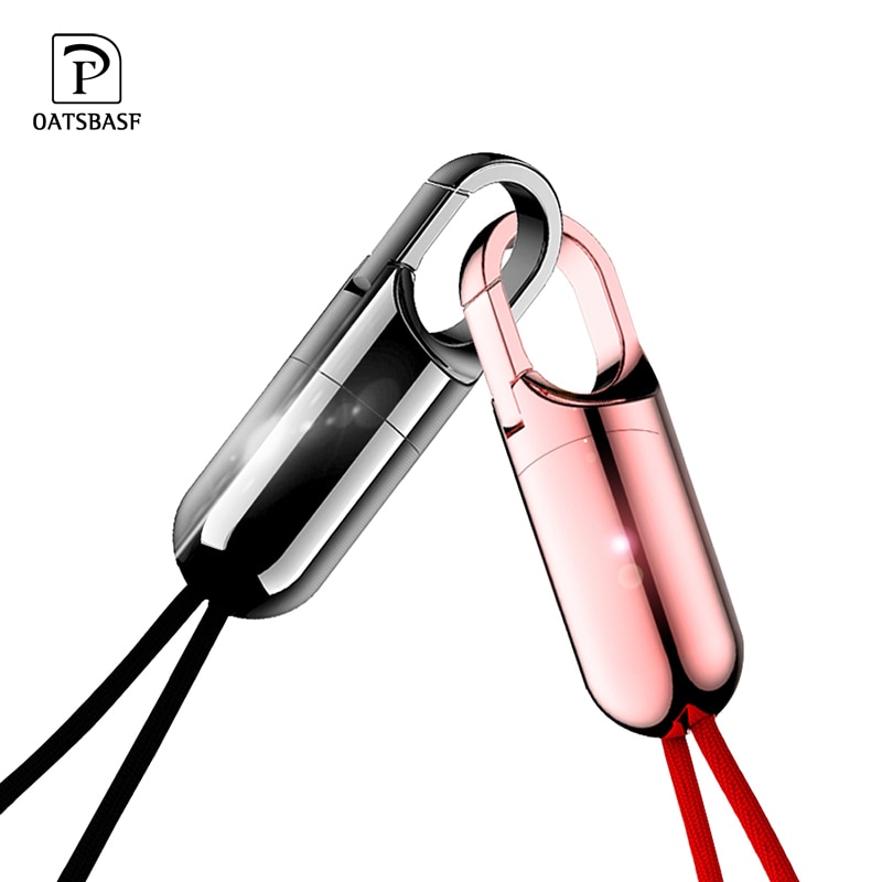 Oatsbasf for IPhone X XS Max Cable Fast Charger for Iphone 7 8 plus USB Charging Cord Keychain Mobile Phone Cable