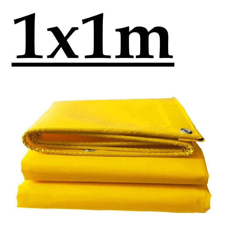 0.5mm Thicken Yellow PVC Tarpaulin Flame Retardant Rainproof Tarp Garden Plant Balcony Cover Anti-flaming Cloth Forest Fireproof: 1x1m