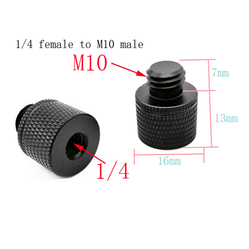 Vis de Conversion M6 M8 M10 M12 mâle à femelle 1/4 ou 3/8, accessoires pour appareil photo, trépied, vis à plaque à dégagement rapide: M10 Gong to 14 Mu