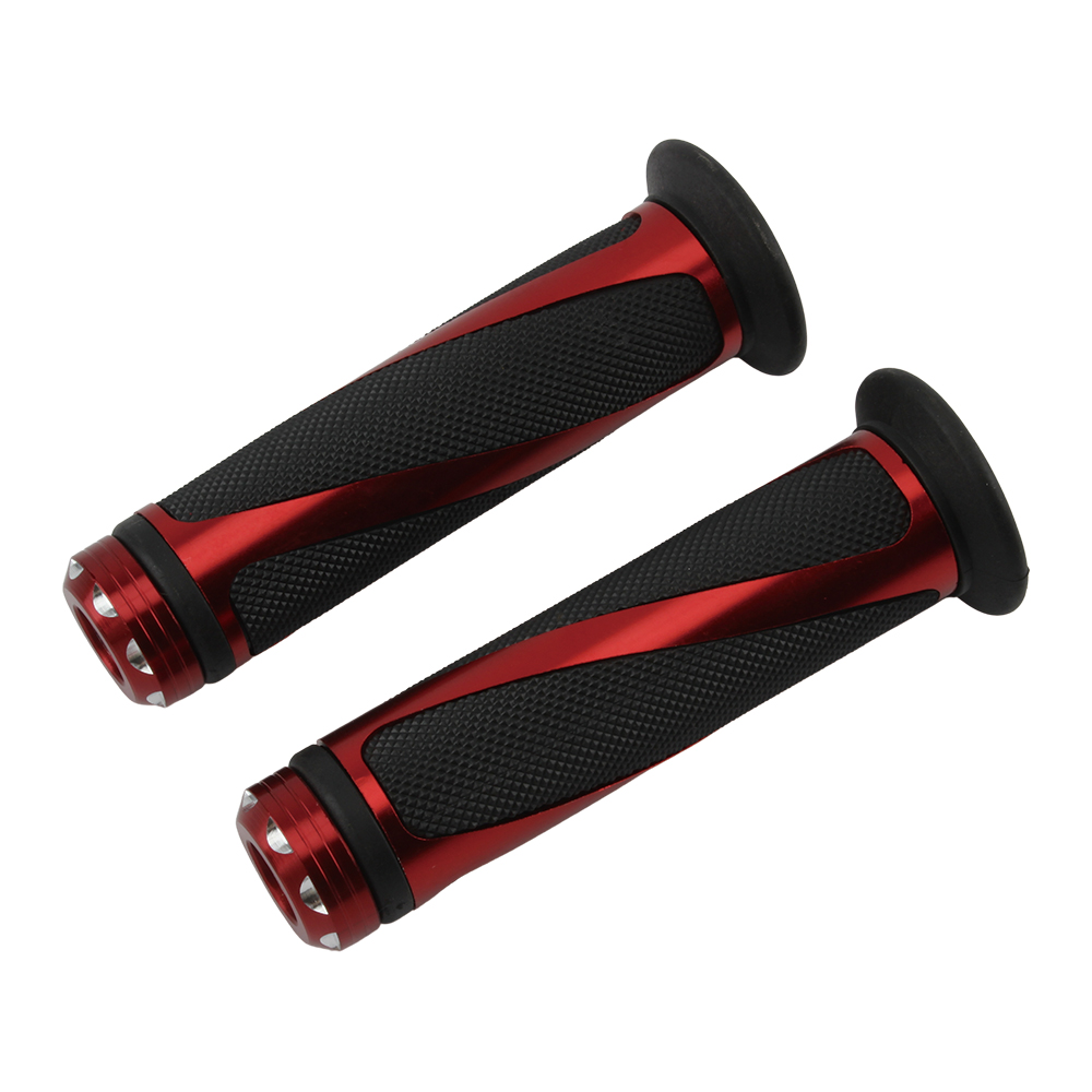 7/8 "22mm Moto Grip Maniglia Universale Manubrio CNC per Kawasaki Honda Yamaha Suzuki Benelli Ducati Scooter Ebike Moto: Rosso